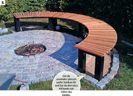 Eldstad med bänkar Eldstad med bänkar